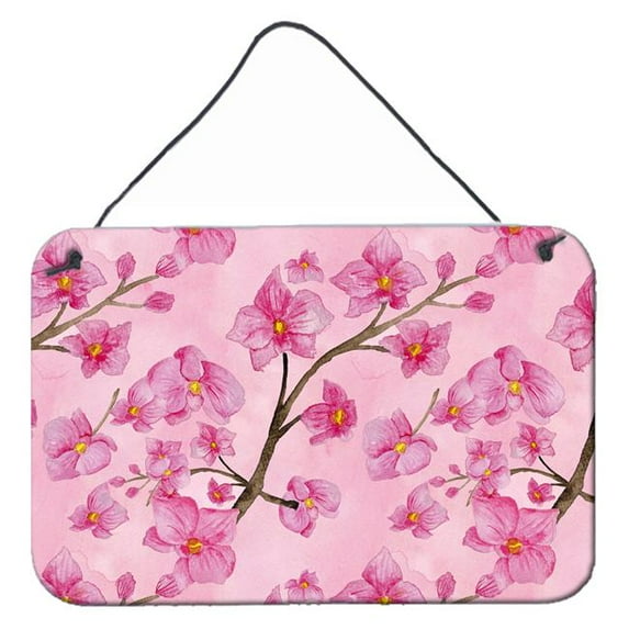 Watercolor Pink Flowers Wall or Door Hanging Prints - 8 x 12 in.