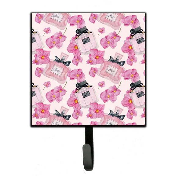 Watercolor Pink Flowers and Perfume Leash or Key Holder