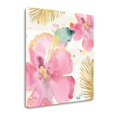 thumbnail image 1 of Watercolor Pink Hibiscus Flowers 3 Giclee Wrap Canvas Wall Art, 1 of 1