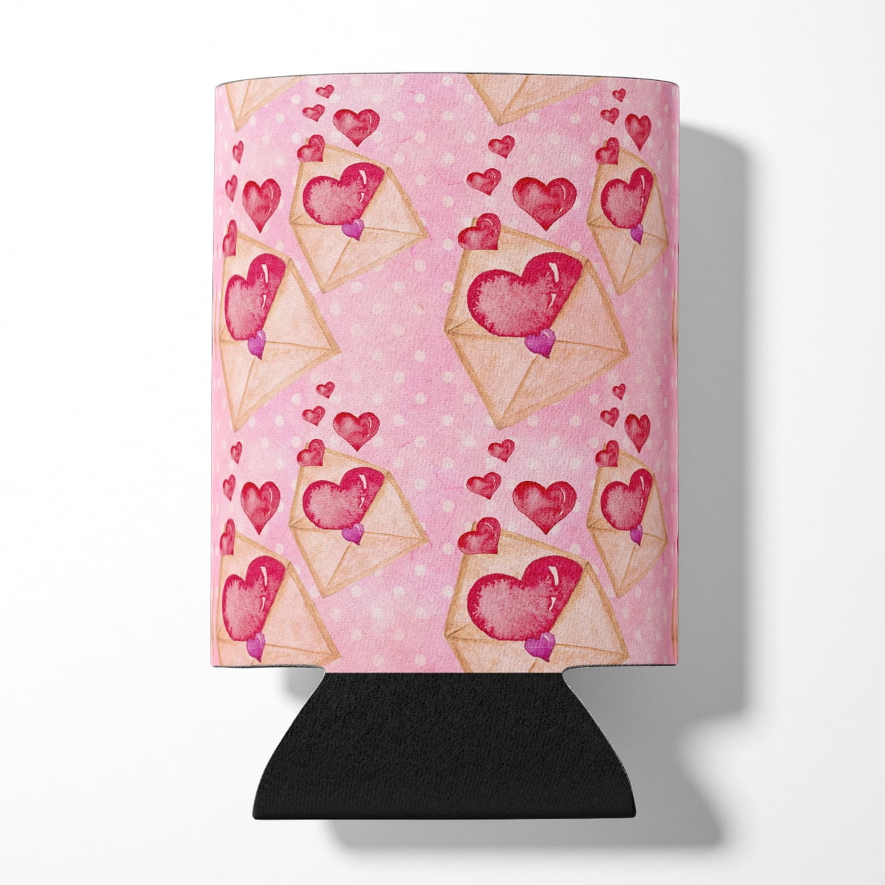 Watercolor Pink Love Letter Can or Bottle Hugger
