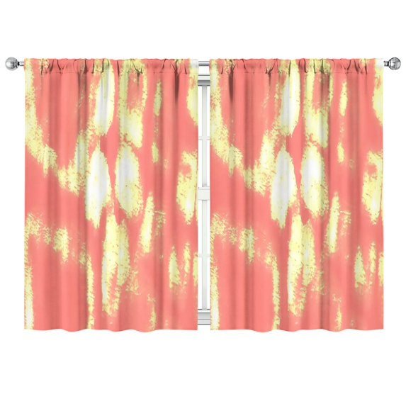 Watercolor Pink Oil Painting Curtains-blackout Curtains Bedroom Decor Living Room Darkening Grommet Window Drapes 2 Panels Set 41"x63"