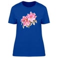thumbnail image 1 of Watercolor Pink Rhododendron  T-Shirt Women -Image by Shutterstock, Female x-Large, 1 of 2