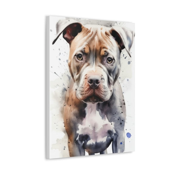 Watercolor Pitbull Painting - Nursery Collection - Bedtime Stories