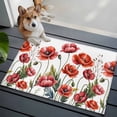 thumbnail image 1 of Watercolor Plant Front Door Rugs 2x3 ft Red Poppy Floral Decoration Small Rug for Entryway Non Slip Washable Bathroom Door Mat Absorbent Floor Mat for Indoor Entrance, 1 of 9
