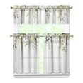 thumbnail image 1 of Watercolor Plant Leaves4(1) Kitchen Curtain Valance 3 Piece Home Curtains and Valance Set Curtain Sink Window Decor Window Treatment Tier 27.5x36 Length, 1 of 6