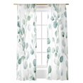 thumbnail image 1 of Watercolor Plant Sheer Curtains 2 Panels Set Green Eucalyptus Leaf Farm Lihgt Filtering Rod Pocket Voile Drape, Semi Sheer Window Curtains for Bedroom Living Room, 52"x96", 1 of 5