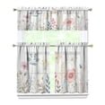 thumbnail image 1 of Watercolor Plants and Flowers3(1) Kitchen Curtain Valance 3 Piece Home Curtains and Valance Set Curtain Sink Window Decor Window Treatment Tier 27.5x36 Length, 1 of 6
