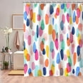 thumbnail image 1 of Watercolor Polka Dot Circles Shower Curtain, Kids Shower Curtain Set with 12 Hooks, Waterproof Washable Decor Bathroom Shower Curtain, 72 x 72 inches, 1 of 6