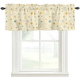 thumbnail image 1 of Watercolor Polka Dots Valances for Windows Farmhouse Kitchen Curtains Valances Rod Pocket Valance Curtains for Windows Modern Minimalist Art Yellow Window Valances for Bathroom Bedroom 42"x18", 1 of 7
