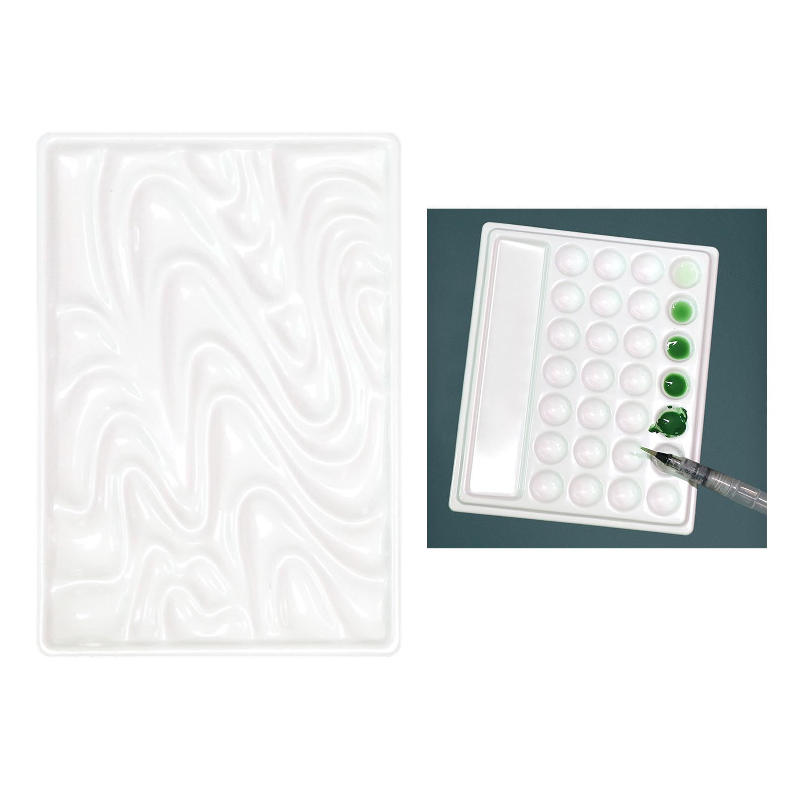 Watercolor Porcelain Paint Tray Watercolor Supplies for Watercolor,Gouache, Acrylic and Oil Paint - 21x14.8CM