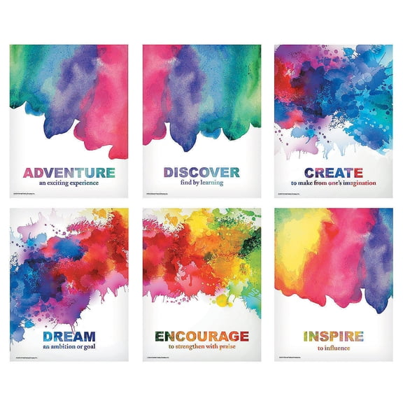 Watercolor Posters - Educational - 6 Pieces