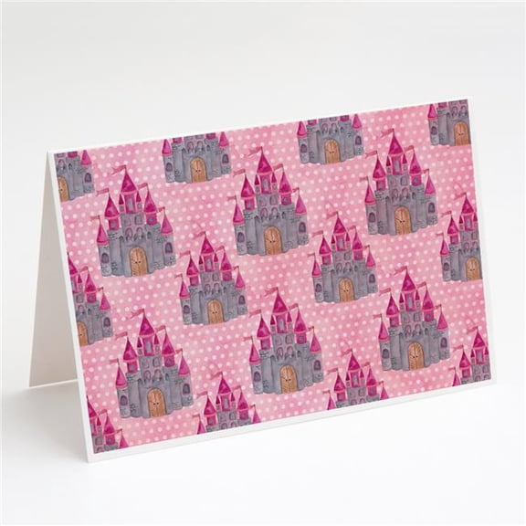 Watercolor Princess Castle Greeting Cards & Envelopes - Pack of 8