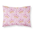 thumbnail image 1 of Watercolor Princess Crown on Pink Fabric Standard Pillowcase, 1 of 2