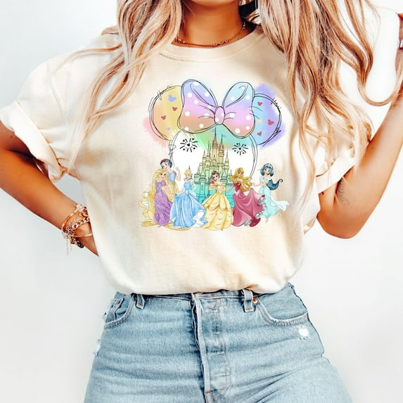 Watercolor Princess T-Shirt, Minnie Princess Shirt, Disney Castle Shirt, Magical Kingdom Shirt, Princess Castle Tee