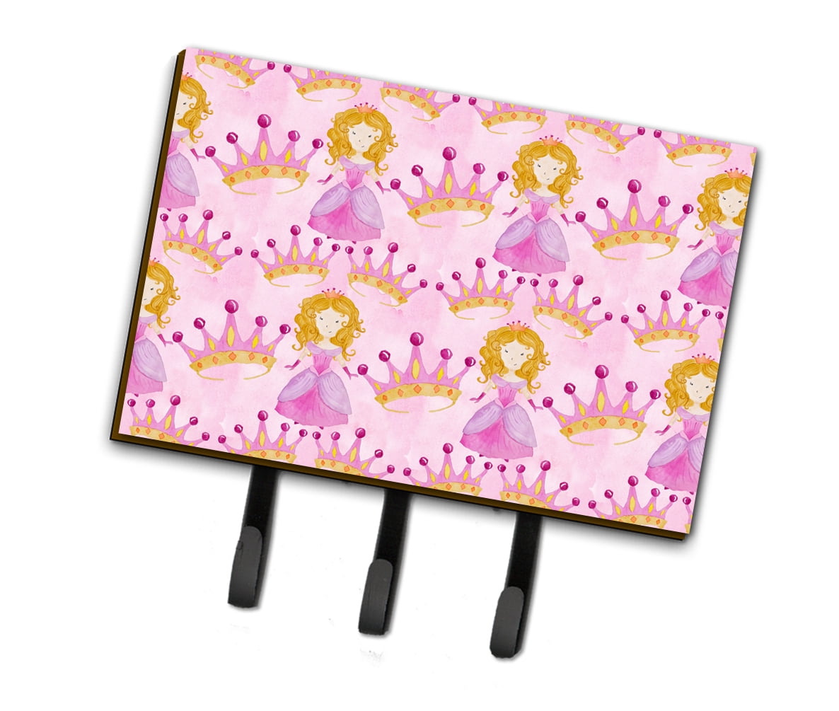 Princess Key Racks Watercolor Princess and Crown Leash or Key Holder - Walmart.com