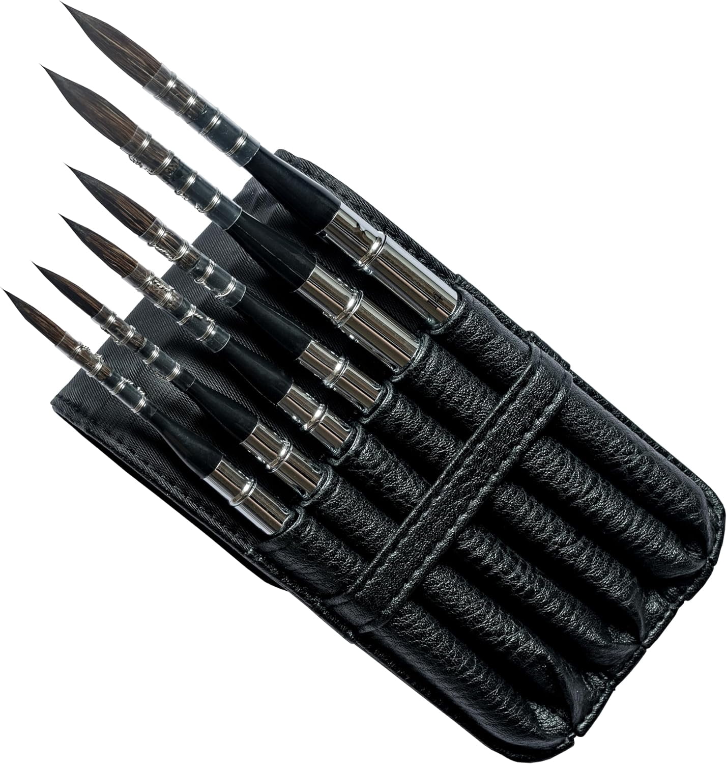 Watercolor Professional Paint Brushes 873Round 6PCS Synthetic Squirrel Mixed Hair Watercolor Travel Pocket Brushes Set for Miniature for Art Supplies Face Detail Painting