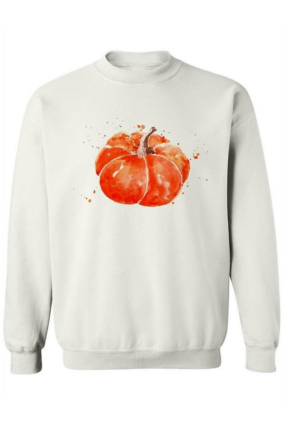 Watercolor Pumpkin Design . Sweatshirt Women -Image by Shutterstock, Female XX-Large