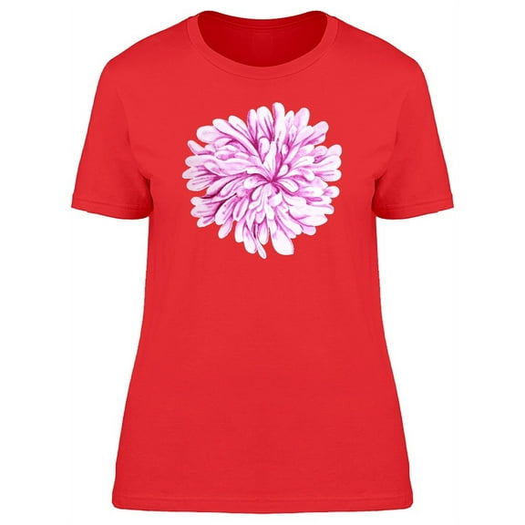 Watercolor Purple Chrysanthemum T-Shirt Women -Image by Shutterstock, Female Small