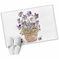 thumbnail image 1 of Watercolor Purple Floral Area Rugs Collection 2'x3', Spring Flower Basket Botanical Non Slip Indoor Rectangle Throw Runner Rug Floor Mat Carpet for Living Room Dining Table Bedroom Nursery, 1 of 9