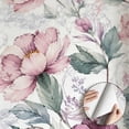 thumbnail image 1 of Watercolor Purple Pink Floral Wallpaper, Vintage Boho Floral peel and stick wallpaper, waterproof, Home Decor for Bedroom, Living Room, Bathroom, Kitchen Cabinet, Dorm Room [17.7 * 118 in], 1 of 8