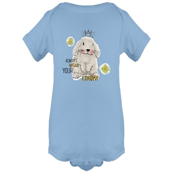 Watercolor Rabbit King Bodysuit Infant -Image by Shutterstock,  24 Months