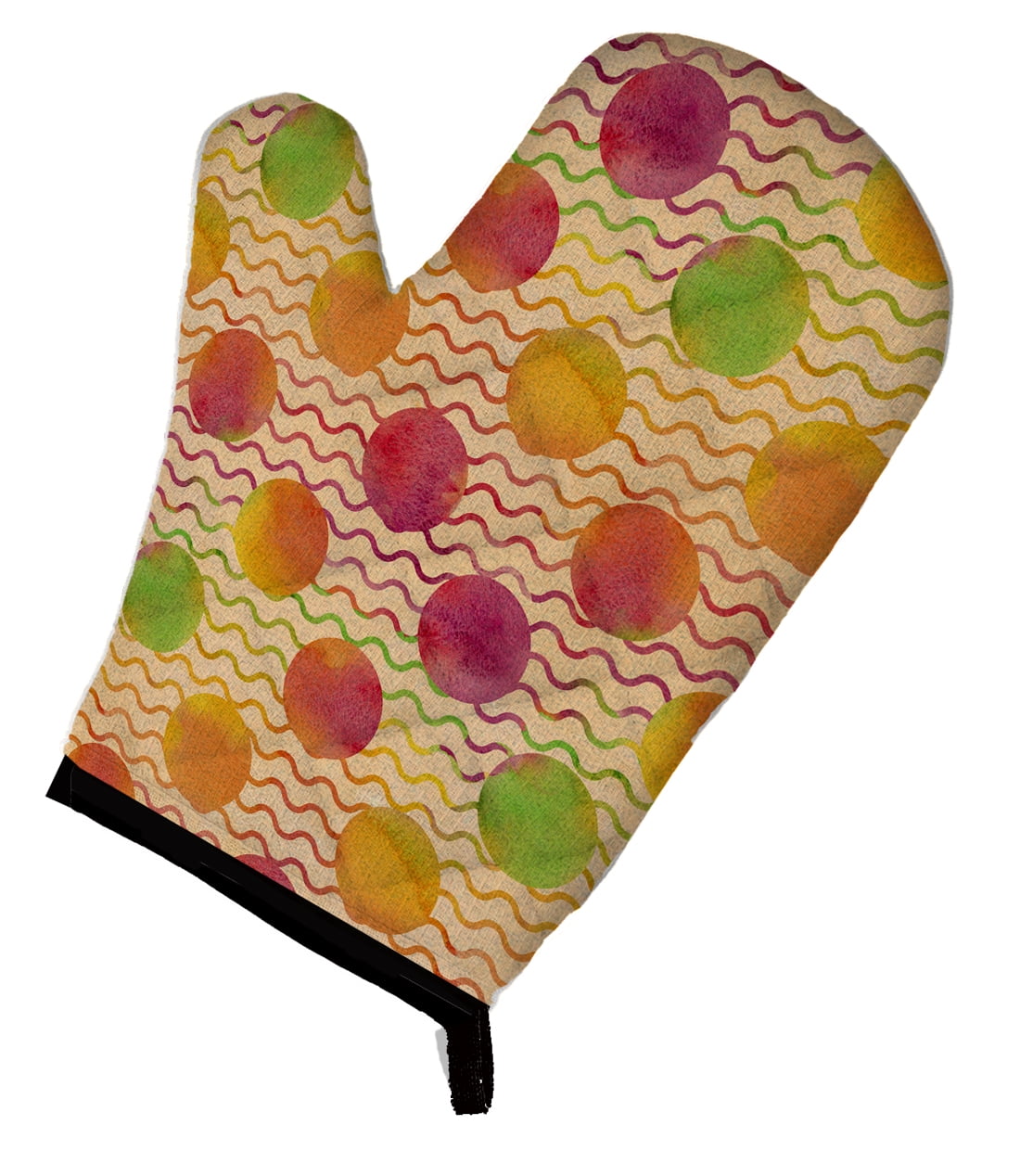 Watercolor Rainbow Dots and Sqiggles Oven Mitt