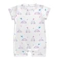 thumbnail image 1 of Watercolor Rainbow Love Baby Romper Boys Girl Boho Rainbow Short Sleeve Baby Jumpsuit Cozy Baby Bodysuit, 1 of 6