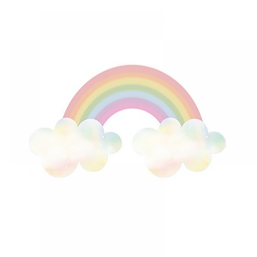 Watercolor Rainbow Wall Decal,Large Size Boho Rainbow Wall Stickers for Girls Bedroom Boys Kids Living Room Nursey Playroom Kindergarten