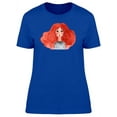 thumbnail image 1 of Watercolor Red Hair Fashion Girl T-Shirt Women -Image by Shutterstock, Female Large, 1 of 2