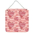 thumbnail image 1 of Watercolor Red Striped Hearts Wall or Door Hanging Prints, 1 of 1