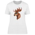 thumbnail image 1 of Watercolor Reindeer Head Tee Women's -Image by Shutterstock, 1 of 2