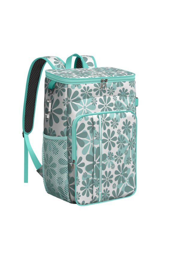 Watercolor Retro Daisy Cooler Backpack - 20L Insulated Lunch Backpack with Lightweight Design for Easy Carry