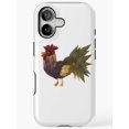 Watercolor Rooster Tough Phone Case for Apple iPhone, Polycarbonate ...