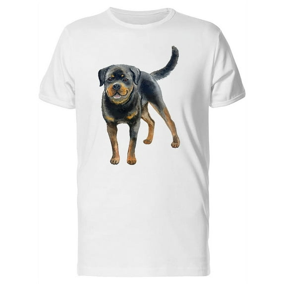 Watercolor Rottweiler Dog T-Shirt Men -Image by Shutterstock, Male 4X-Large