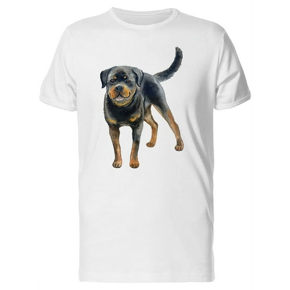 Watercolor Rottweiler Dog T-Shirt Men -Image by Shutterstock, Male x-Large