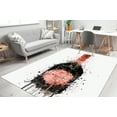 thumbnail image 1 of Watercolor Rug, Non-Slip Carpet Rug, Modern Rug, Champagner Splash Painting Rug, Champagne Bottle Rug, Kitchen Rugs, Gift Rugs, Floor Rugs, 2.6'x6.5' - 80x200 cm, 1 of 7