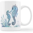 thumbnail image 1 of Watercolor Seahorse Mug Cup,Sea Life Seahorses Couple Ceramic Mug-11oz Coffee Milk Tea Mug Cup,Seahorse Lovers Gifts,Boys Men Students Kids Coworkers Gifts, 1 of 4