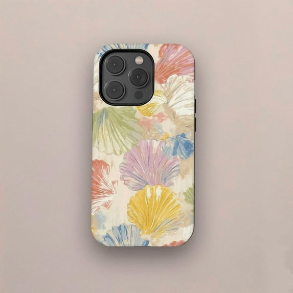 Watercolor Seashells Nautical Ocean Dreams Beach Aesthetic Phone Case for 17 16 15 14 13 12 11 Pro Max