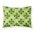 thumbnail image 1 of Watercolor Shamrock Stripes Fabric Standard Pillowcase, 1 of 2