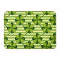 thumbnail image 1 of Watercolor Shamrock Stripes Machine Washable Memory Foam Mat, 1 of 4