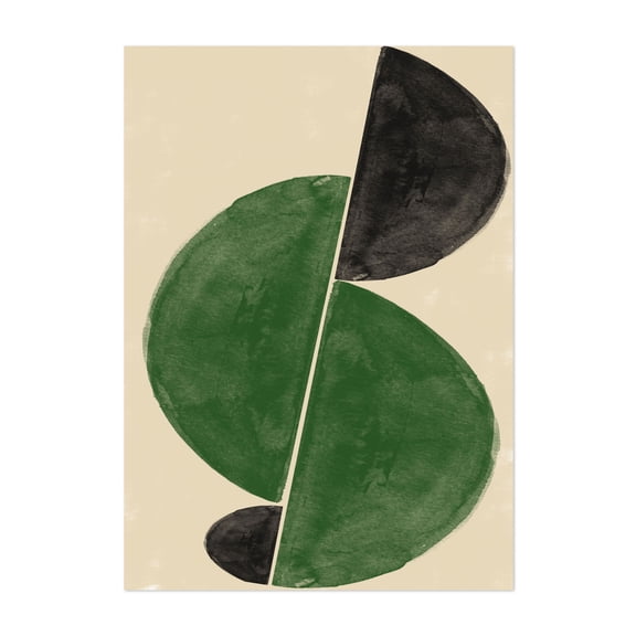 Watercolor Shape Composition No.4 - Mixed Media Geometric Minimalist Abstract Modern Art Watercolor Pattern Art Deco Unframed Wall Art Print 24 x 32 inches