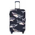 thumbnail image 1 of Watercolor Shark Vintage Travel Luggage Cover Suitcase Protector Anti-Scratch Fit 22-24 Inch, 1 of 7