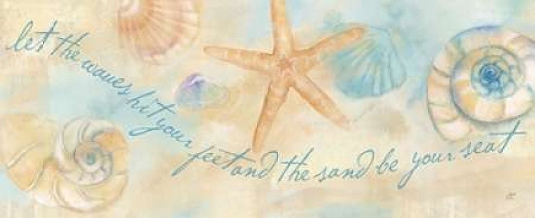 Watercolor Shell Sentiment Panel I Canvas Art - Cynthia Coulter (24 x 48)