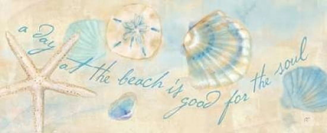 Watercolor Shell Sentiment Panel II Canvas Art - Cynthia Coulter (24 x 48)