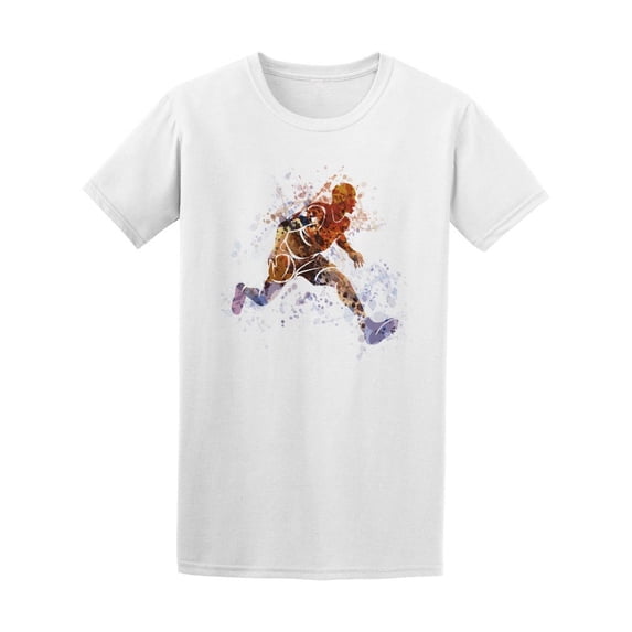 Watercolor Silhouette Basketball Tee Men's -Image by Shutterstock