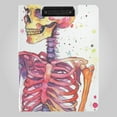 thumbnail image 1 of Watercolor Skeletons Foldable Binder Folder Clipboard with Pen Slot Double Clips A4 Size File Storage, 1 of 8