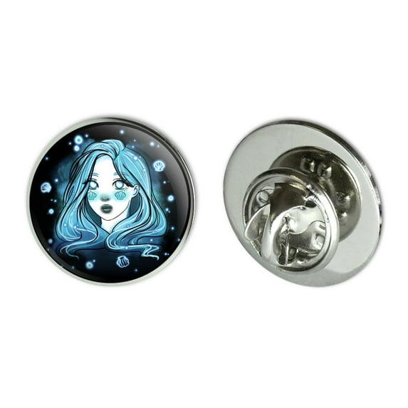 Watercolor Sketch of a Modern Day Mermaid Metal 0.75" Lapel Hat Pin Tie Tack Pinback
