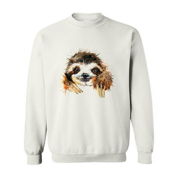 Watercolor Sloth Design Sweatshirt Women -Image by Shutterstock, Female 3X-Large