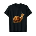 thumbnail image 1 of Watercolor Snail Top | Artistic Gift for Garden Snail Lovers Black T-Shirt, 1 of 5
