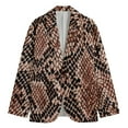 thumbnail image 1 of Watercolor Snakeskin Print Men'S Blazer, Python Snake Fun Novelty Blazer, 1 of 4